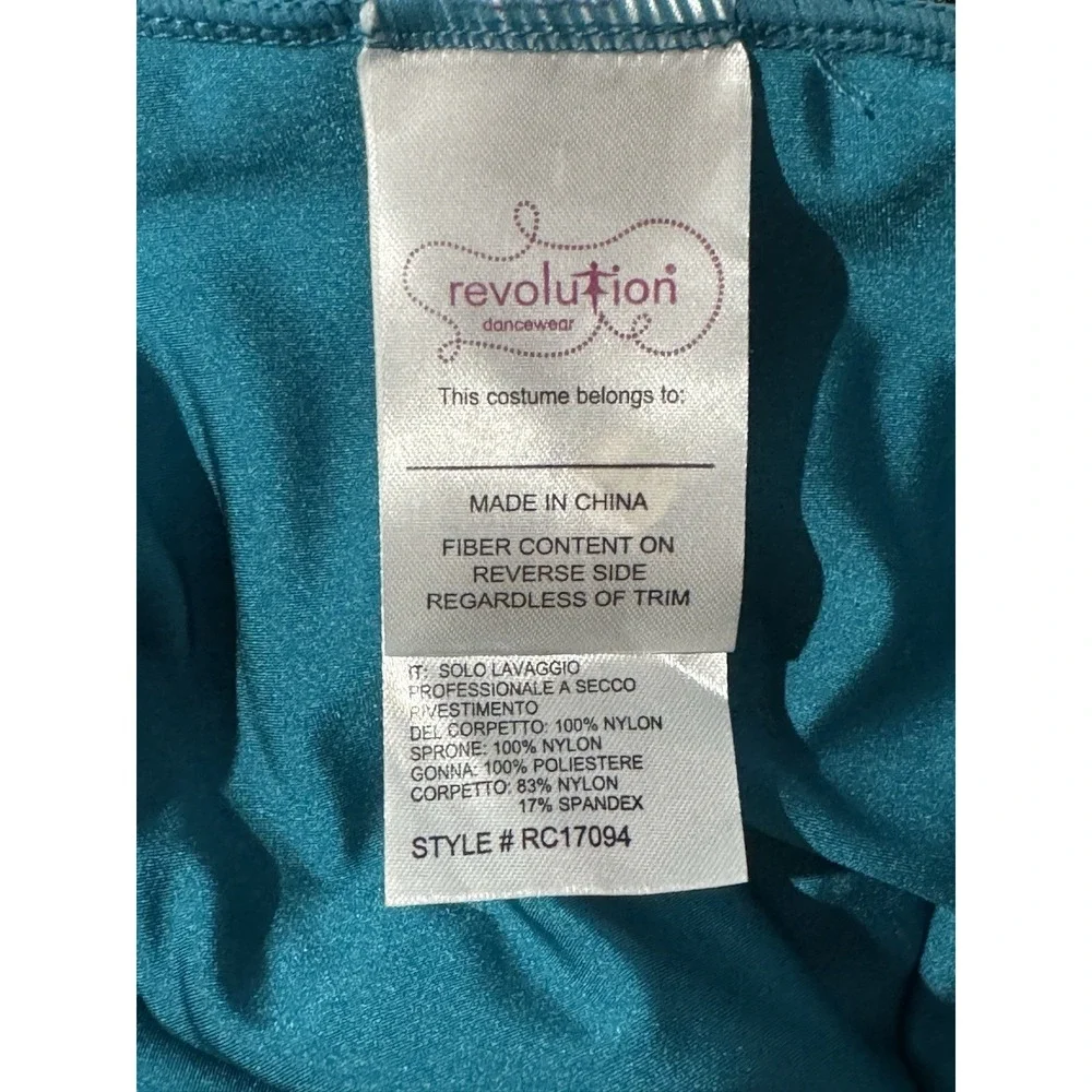 Revolution Dancewear RC17094 What The Water Gave Me Dance Costume Dark Teal XLC
